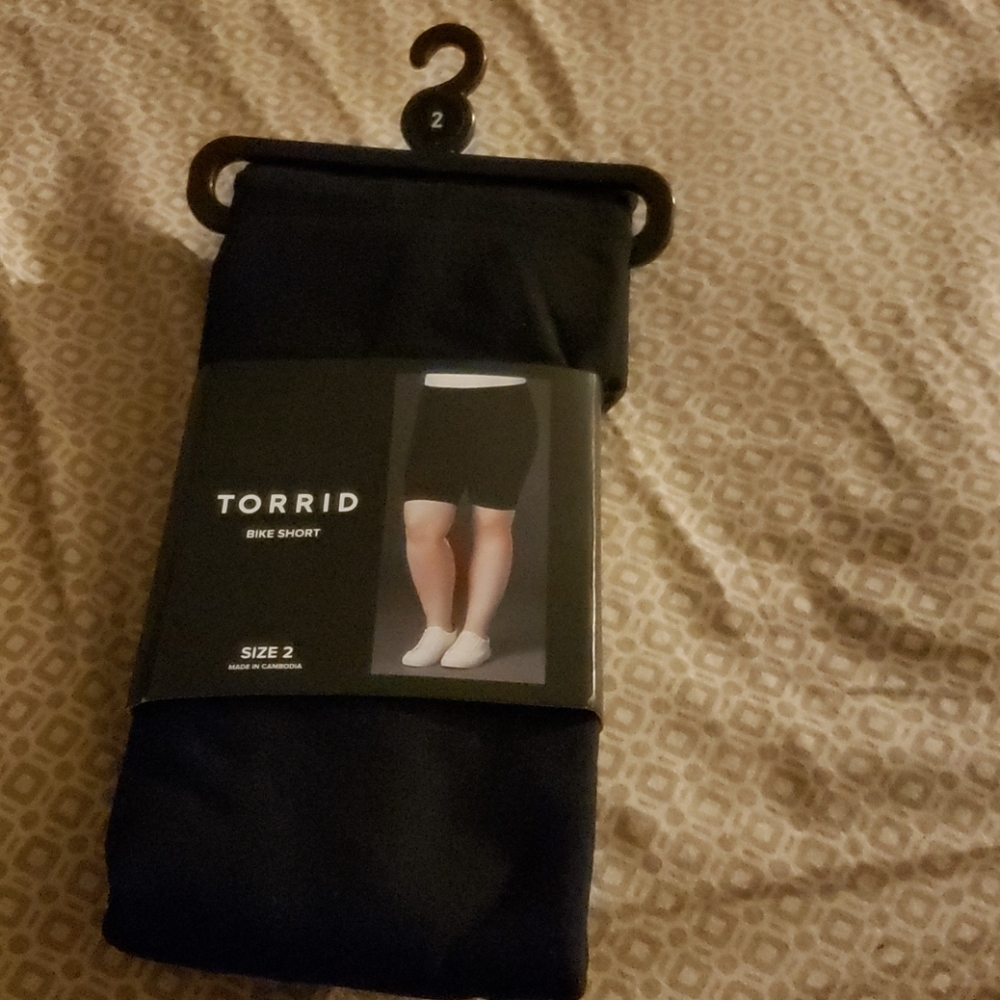 Torrid black bike shorts